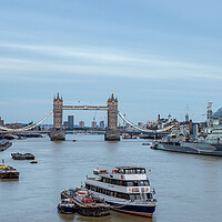 Buy canvas prints of Tower Bridge illuminated as the light fades by Jason Wells