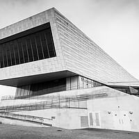 Buy canvas prints of Museum of Liverpool in black and white by Jason Wells