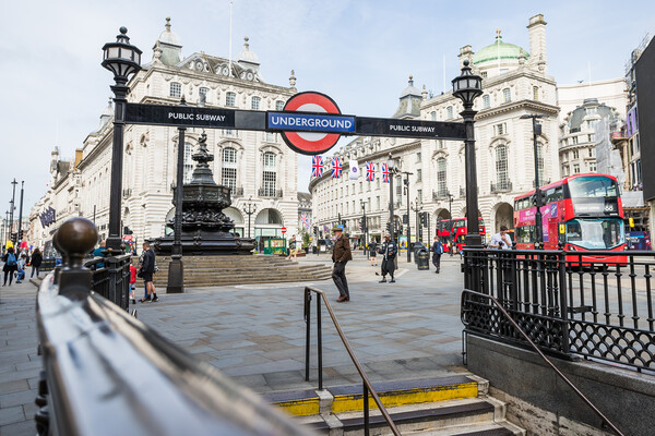 Piccadilly Circus tube entrance Picture Board by Jason Wells