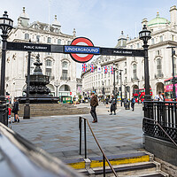 Buy canvas prints of Piccadilly Circus tube entrance by Jason Wells