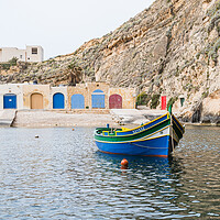 Buy canvas prints of Luzzu boat in Dwejra Inland Sea by Jason Wells