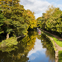 Buy canvas prints of Autumn on the Leeds Liverpool canal by Jason Wells