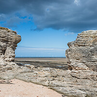 Buy canvas prints of Rock window formation at Hilbre Island by Jason Wells