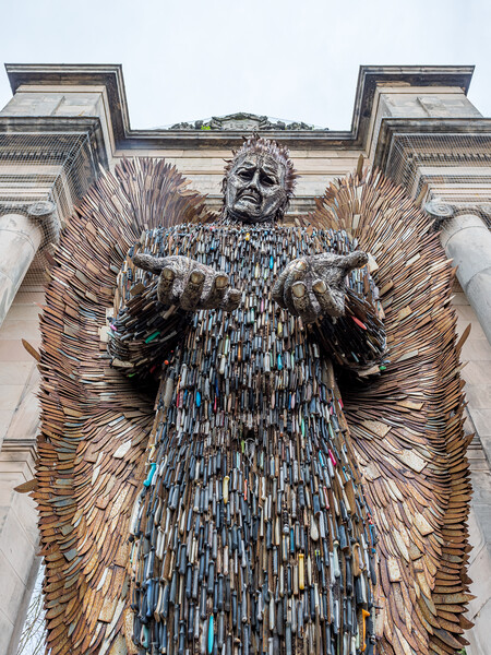 Knife Angel standing tall Picture Board by Jason Wells