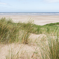 Buy canvas prints of Ainsdale beach over the sand dunes by Jason Wells
