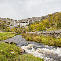 Buy canvas prints of Malham Beck flowing over rocks by Jason Wells
