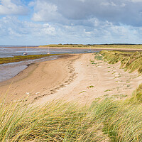 Buy canvas prints of Hightown beach backed by sand dunes by Jason Wells