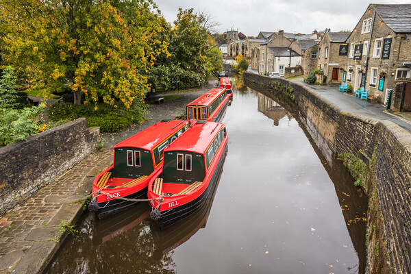 Narrow boats in Skipton Picture Board by Jason Wells