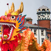 Buy canvas prints of Chinese Dragon close up by Jason Wells