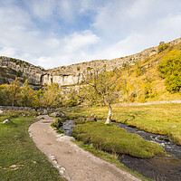 Buy canvas prints of Malham Cove in sunlight by Jason Wells
