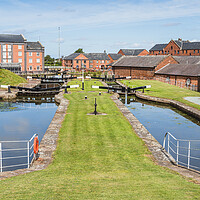 Buy canvas prints of Ellesmere Port Canal locks by Jason Wells