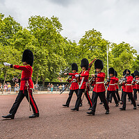 Buy canvas prints of Soldier marching up The Mall by Jason Wells