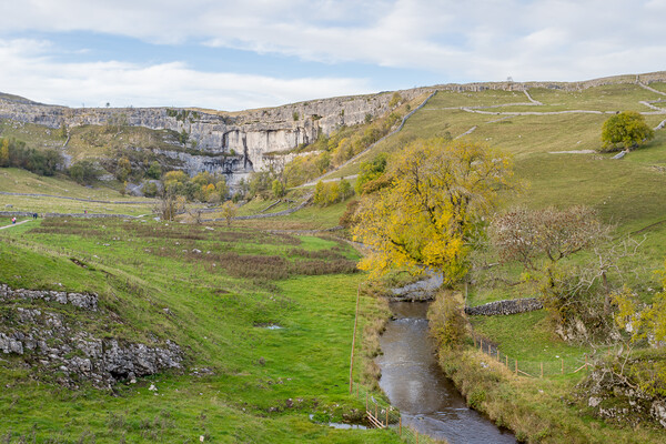 Looking down Malham Beck Picture Board by Jason Wells