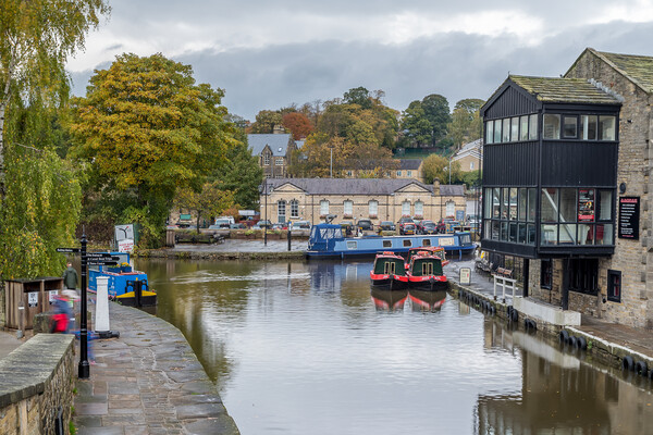 Looking down on Skipton canal basin Picture Board by Jason Wells