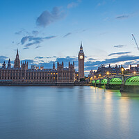 Buy canvas prints of Westminster Bridge after sunset by Jason Wells
