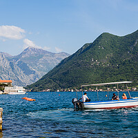Buy canvas prints of Tourist boat leaving Perast by Jason Wells