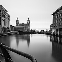 Buy canvas prints of Princes Dock framing the Liver Building by Jason Wells