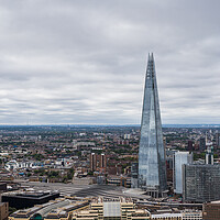 Buy canvas prints of The Shard next to London Bridge station by Jason Wells