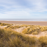 Buy canvas prints of Ainsdale beach empty in winter by Jason Wells