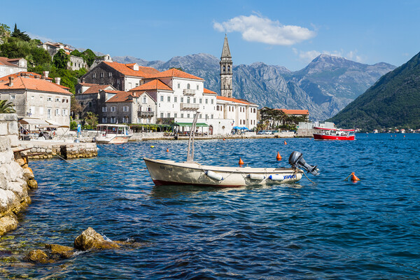Perast in the Bay of Kotor Picture Board by Jason Wells