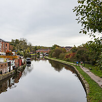 Buy canvas prints of Looking up the canal towards Appleby Bridge by Jason Wells