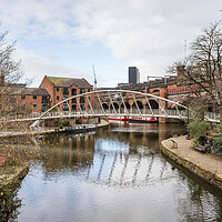 Buy canvas prints of Merchants Bridge in Manchester by Jason Wells