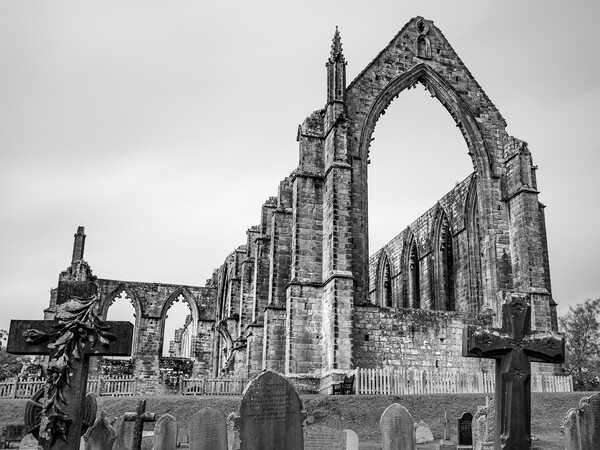 Bolton Abbey in black and white Picture Board by Jason Wells