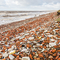 Buy canvas prints of Red bricks on Crosby beach by Jason Wells