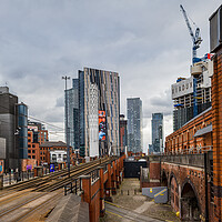 Buy canvas prints of Deansgate Skyline: A Captivating Manchester Citysc by Jason Wells