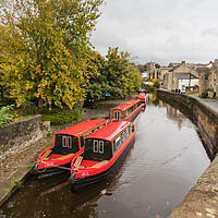 Buy canvas prints of Jack and Jill moored in Skipton by Jason Wells