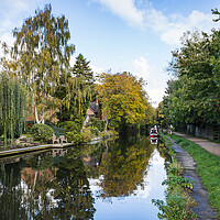 Buy canvas prints of Tranquil Autumn Reflections on Rufford Canal by Jason Wells