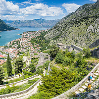 Buy canvas prints of Ascending the Enchanting Ladder of Kotor by Jason Wells