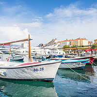 Buy canvas prints of Boats in Budva harbour by Jason Wells