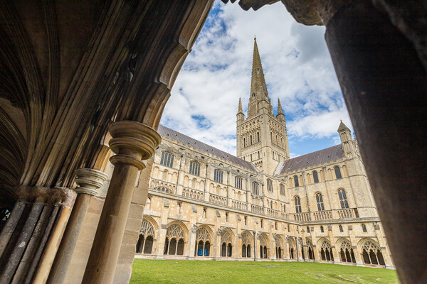 Norwich Cathedral spire Picture Board by Jason Wells