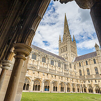 Buy canvas prints of Norwich Cathedral spire by Jason Wells