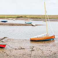 Buy canvas prints of Boats line Burnham Overy Staithe by Jason Wells
