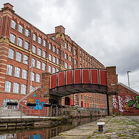 Buy canvas prints of Kitty Footbridge over the Rochdale canal by Jason Wells