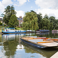 Buy canvas prints of Pair of punts on the River Cam in Cambridge by Jason Wells