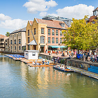 Buy canvas prints of Punts at Quayside in Cambridge by Jason Wells