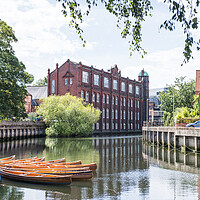 Buy canvas prints of Norwich University of the Arts next to the River W by Jason Wells