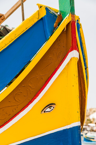 Luzzu boat up close Picture Board by Jason Wells