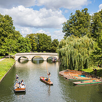 Buy canvas prints of Picturesque punting scene Trinity Bridge by Jason Wells