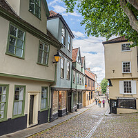 Buy canvas prints of Colours of Elm Hill in Norwich by Jason Wells