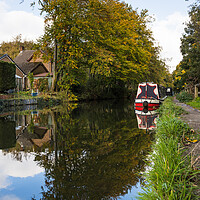 Buy canvas prints of Leeds and Liverpool canal at autumn by Jason Wells
