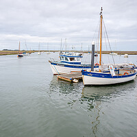 Buy canvas prints of Boats in Wells next the Sea harbour by Jason Wells