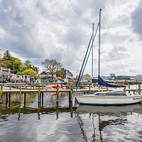 Buy canvas prints of Jettys and landing stage at Waterhead by Jason Wells