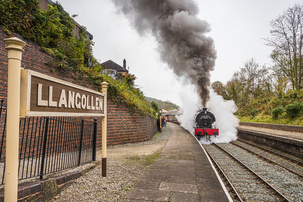 68067 Hudswell Clarke steam train departing Llangollen Picture Board by Jason Wells