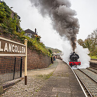 Buy canvas prints of 68067 Hudswell Clarke steam train departing Llangollen by Jason Wells