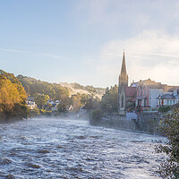 Buy canvas prints of Mist swirls over the River Dee by Jason Wells