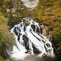 Buy canvas prints of Swallow Falls at autumn by Jason Wells